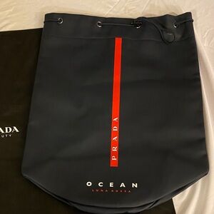 New! Prada Black Bag with Red